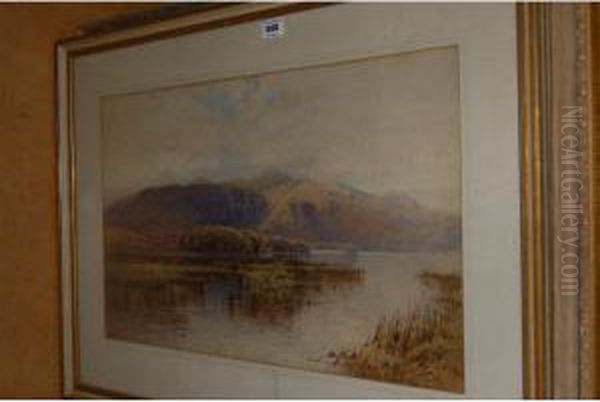 Highland Lake Scene Oil Painting by Frederick Tucker