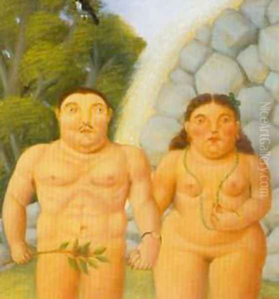 The Couple 1994 Oil Painting by Fernando Botero