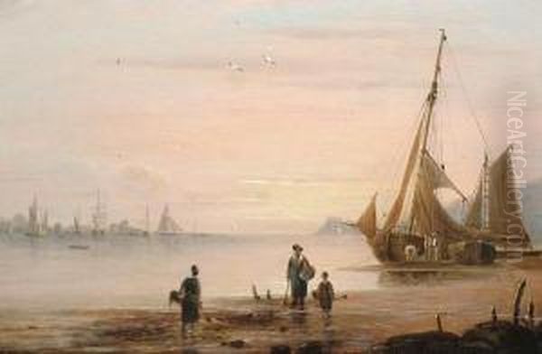 Mouth Of The Teign Oil Painting by John Wallace, Tucker Jnr.