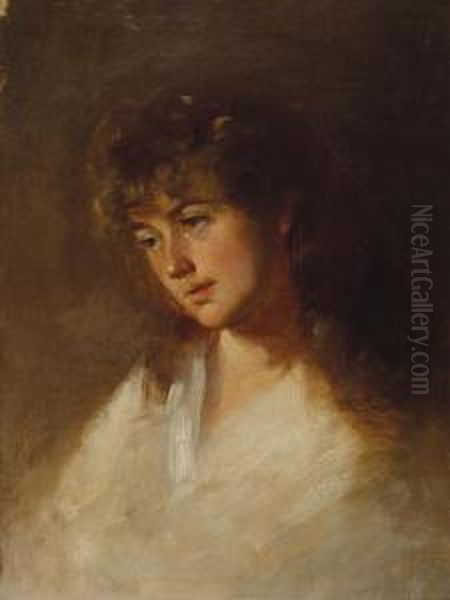 Portrait Of Louisa Ann Wilkinson Oil Painting by Tudor St George Trucker