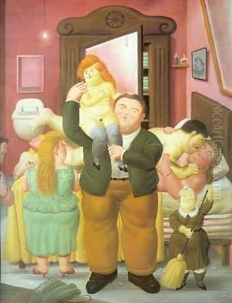 The House of Amanda Ramirez 1988 Oil Painting by Fernando Botero