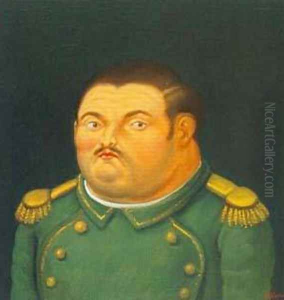 General 1996 Oil Painting by Fernando Botero