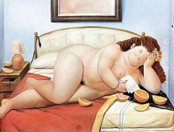 The Letter Oil Painting by Fernando Botero