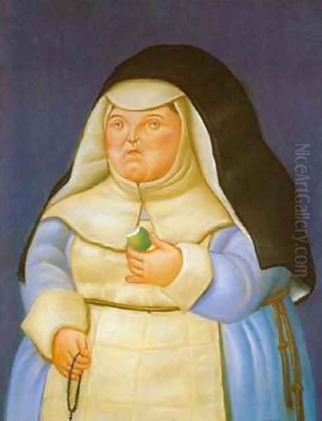 Mother Superior 1994 Oil Painting by Fernando Botero