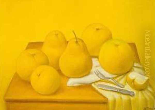 Still Life 1994 2 Oil Painting by Fernando Botero