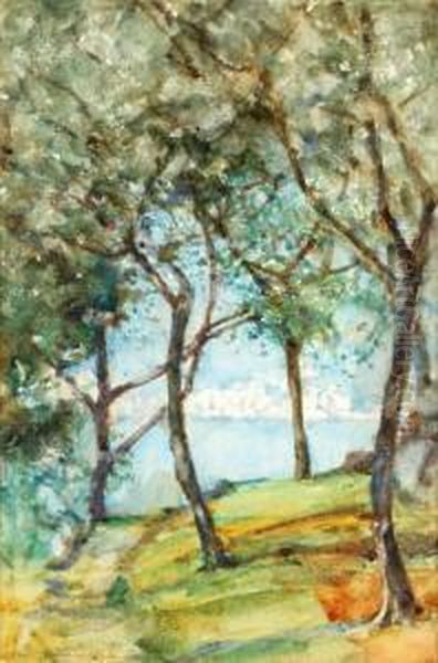 Santa Margherita From Rapello Oil Painting by Henry Scott Tuke