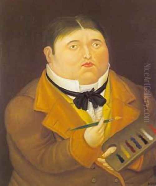 Monsieur Ingres 1995 Oil Painting by Fernando Botero