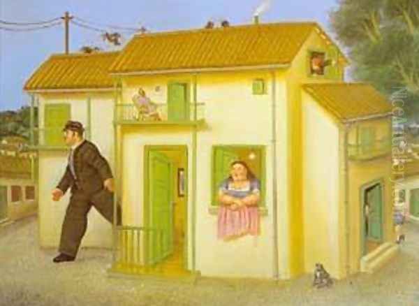 The House 1995 2 Oil Painting by Fernando Botero