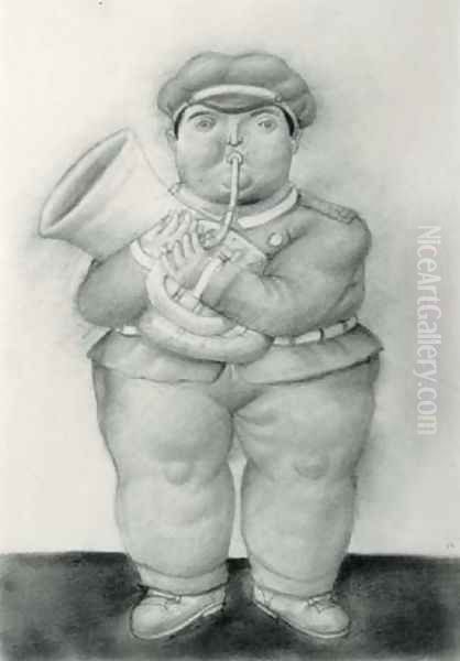 Musician Oil Painting by Fernando Botero