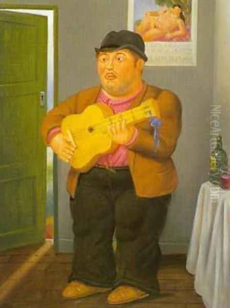 Musician 1997 Oil Painting by Fernando Botero