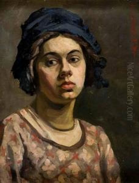 Female Portrait Oil Painting by Patrick Joseph Tuohy