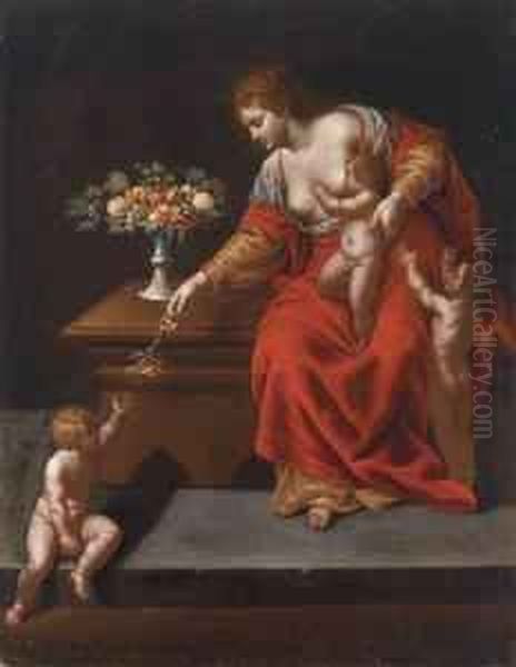 An Allegory Of Charity Oil Painting by Alessandro Turchi