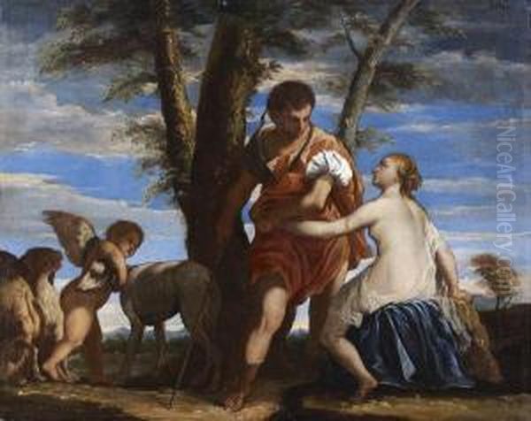 Venus Et Adonis Oil Painting by Alessandro Turchi