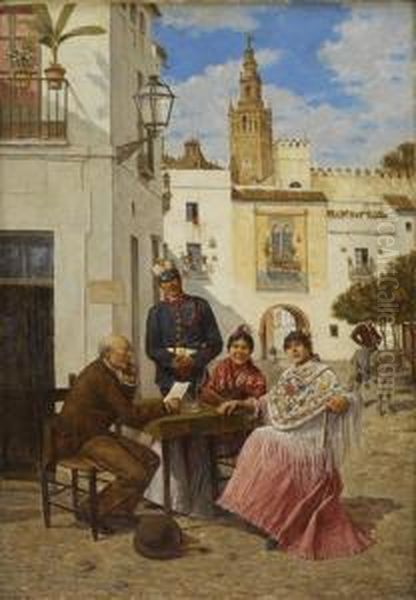 Membretista Oil Painting by Joaquin Turina Y Areal