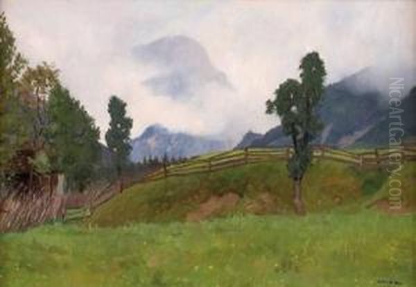 Voralpenlandschaft Oil Painting by Rudolf Turk