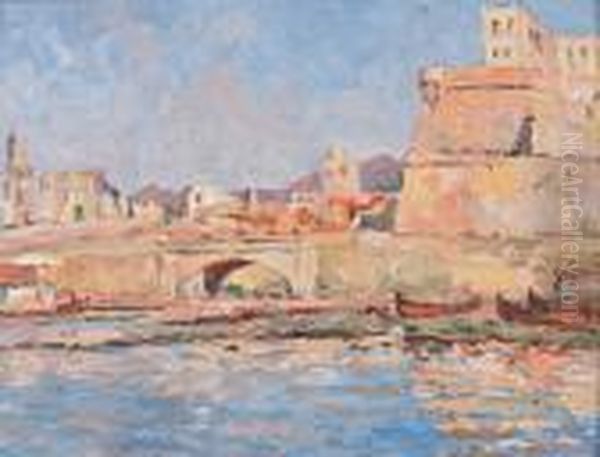 L'entree D'un Port Oil Painting by George Turland