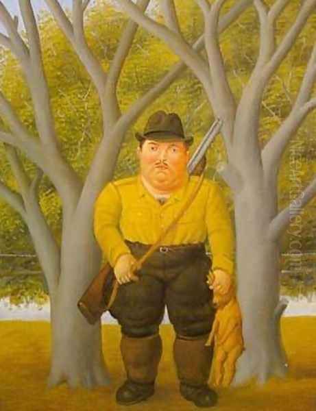 The Hunter 1997 Oil Painting by Fernando Botero