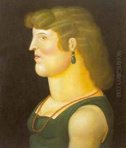 Woman 1995 Oil Painting by Fernando Botero