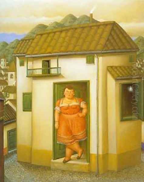 The House 1995 Oil Painting by Fernando Botero