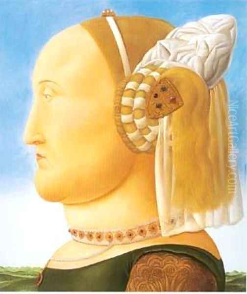 After Piero Della Francesca 1998- Oil Painting by Fernando Botero