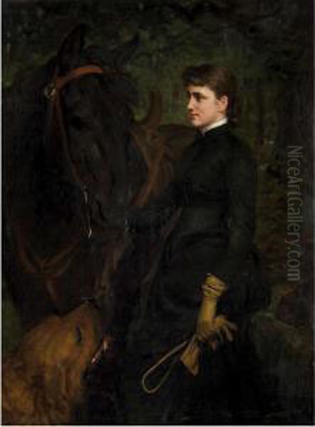 Equestrian Oil Painting by Charles Yardley Turner