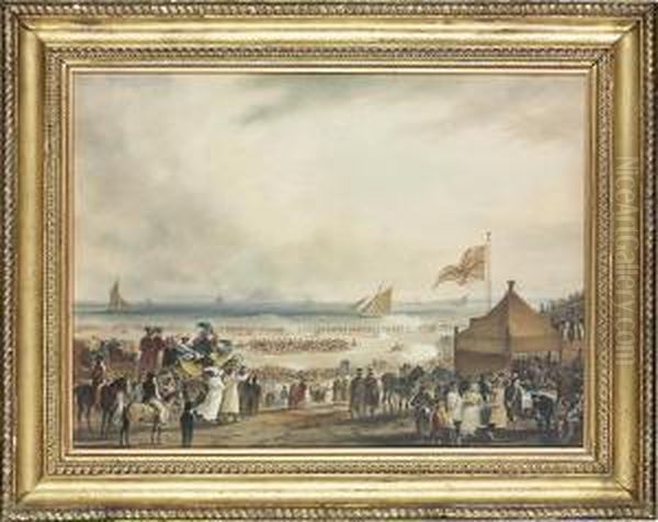 King George Iv At Edinburgh Oil Painting by William Turner De Lond