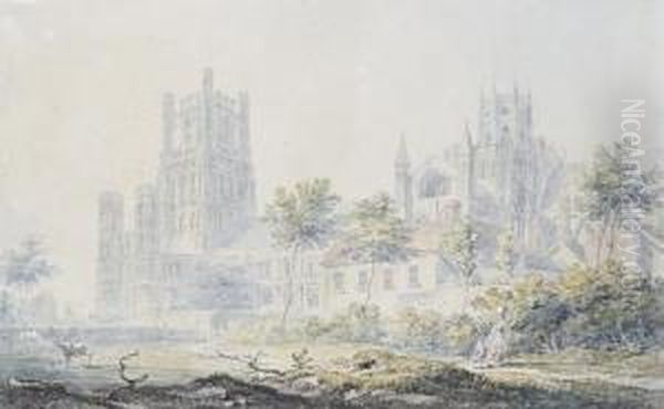 Ely Cathedral From The South-east Oil Painting by Joseph Mallord William Turner