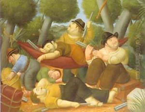 Guerillas 1988 Oil Painting by Fernando Botero