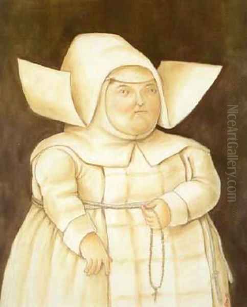 Mother Superior 1996 Oil Painting by Fernando Botero