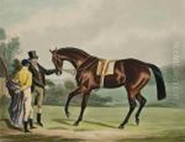 Attila Winner Of The Derby At Epsom Oil Painting by Francis Calcraft Turner