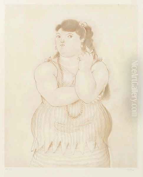 Mario Vargas Llosa, Botero Dessins et Aquarelles, Editions de la Difference, Paris, 1984 Oil Painting by Fernando Botero