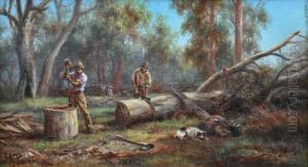 The Saw And Wedge Oil Painting by James Alfred Turner