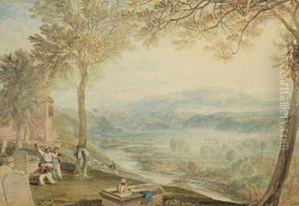 Kirkby Lonsdale Churchyard Oil Painting by Joseph Mallord William Turner