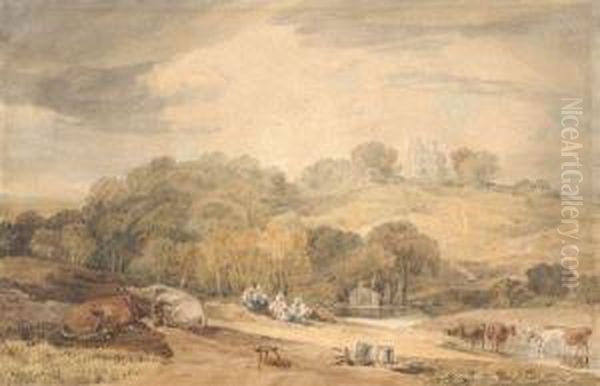 Donnington Castle, Newbury, Berkshire Oil Painting by Joseph Mallord William Turner