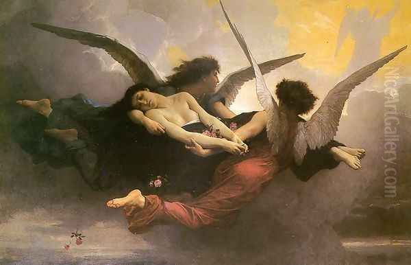 A Soul Brought to Heaven 1878 Oil Painting by William-Adolphe Bouguereau