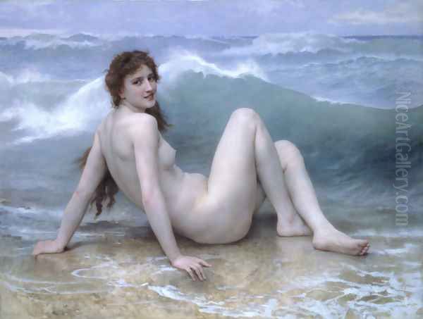 La Vague (The Wave) Oil Painting by William-Adolphe Bouguereau