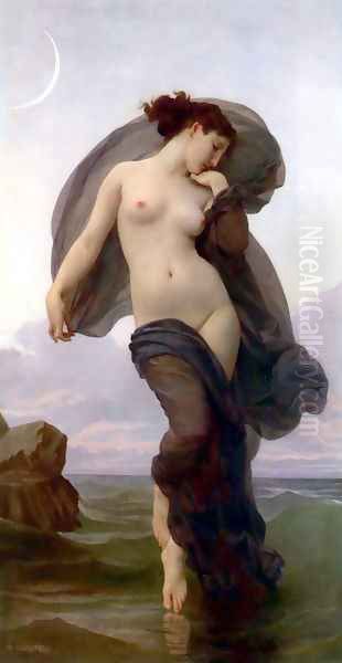 Le crepuscule (Twilight) (or Evening Mood) Oil Painting by William-Adolphe Bouguereau