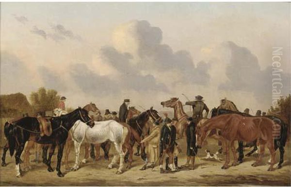 At The Horse Fair Oil Painting by W.H.M. Turner