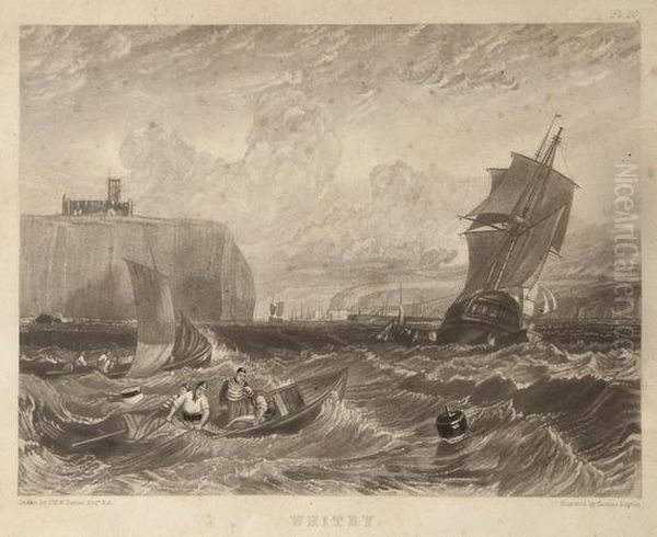 English Harbours Oil Painting by William Eddowes Turner