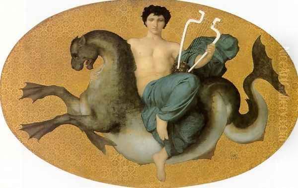 Arion on a Sea Horse Oil Painting by William-Adolphe Bouguereau