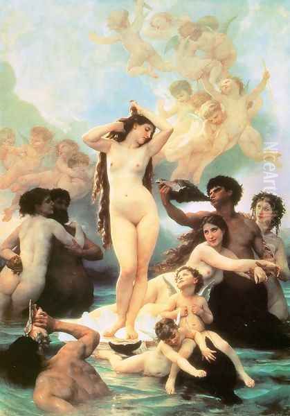 The Birth of Venus 1879 Oil Painting by William-Adolphe Bouguereau