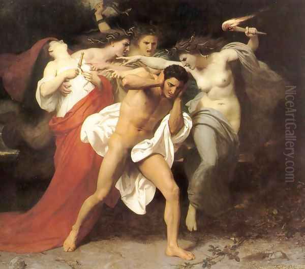 Orestes Pursued by the Furies Oil Painting by William-Adolphe Bouguereau