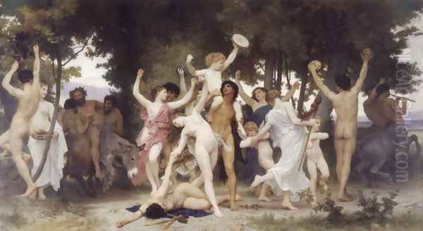 La Jeunesse de Bacchus (The Youth of Bacchus) Oil Painting by William-Adolphe Bouguereau