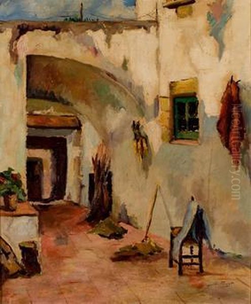 Interior De Casa De Campo Oil Painting by Salvador Tuset Tuset