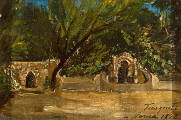 Jardin Oil Painting by Ramon Tusquets y Maignon