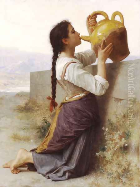 La Soif (Thirst) Oil Painting by William-Adolphe Bouguereau