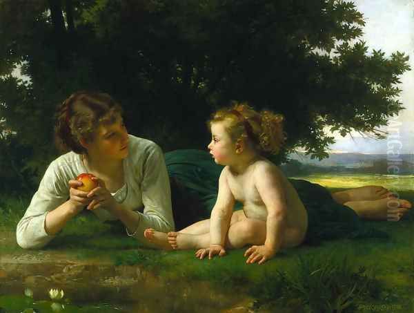 Temptation 1880 Oil Painting by William-Adolphe Bouguereau