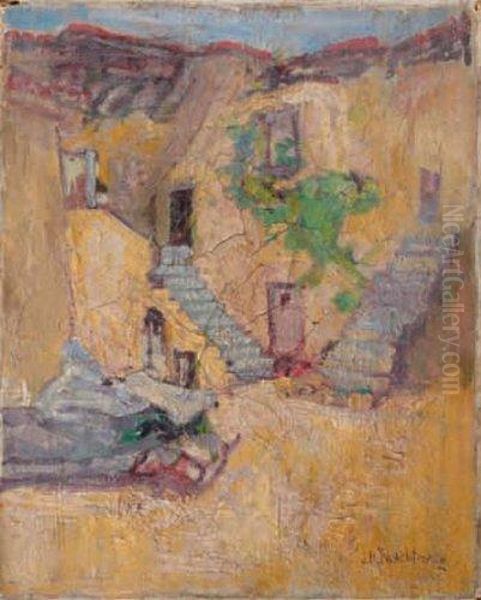 Le Village Oil Painting by John Henry Twachtman