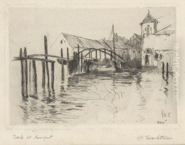 Docks At Newport Oil Painting by John Henry Twachtman