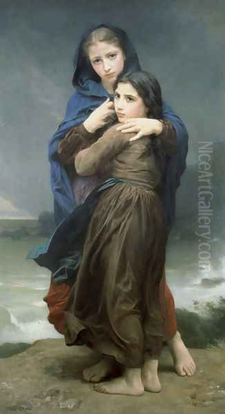 L'Orage (The Storm) Oil Painting by William-Adolphe Bouguereau